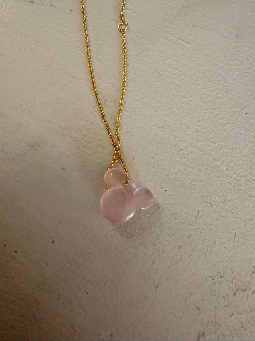 Gold Chain Mickey head necklace